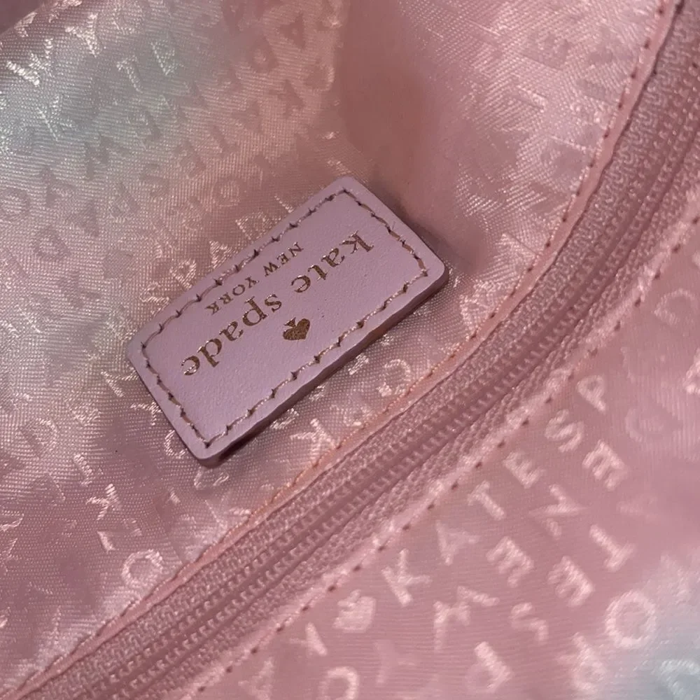 Kate spade leather Shoulder bag tote pink gold